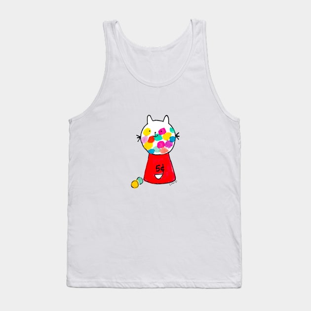 Cat Gumball Machine Tank Top by Lady Lucas